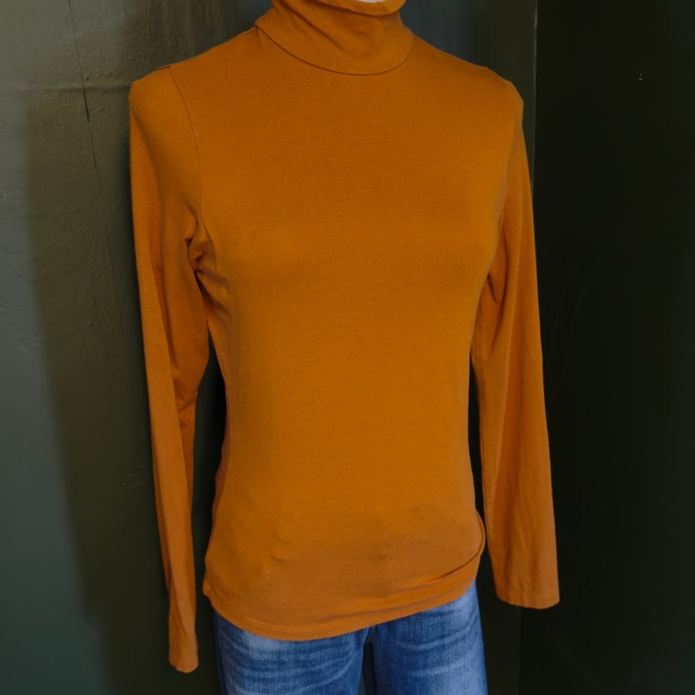Frank & Oak Rust Orange Long Sleeve Top